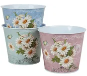 12 Piece Daisy Metal Containers