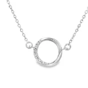 0.03ct Diamond Pendant in 14K White Gold
