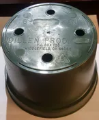 6" x 3.5" Round Bulb Pan Pot-BLACK - 5 ct