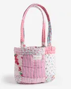 Aurora Cloud Quilted Round Small Tote Bag