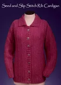 118 Vermont Fiber Pattern Seed & Slip Stitch Rib Cardigan