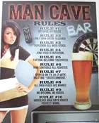 Man Cave Rules! Metal Sign