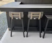 SADDLE BAR STOOL BACK KIT - COASTAL GRAY ON BLACK