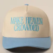 Make Heaven Crowded Premium Embroidered Trucker Hat – Faith Baseball Cap | USA Embroidery
