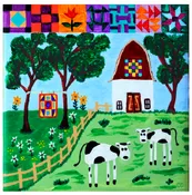 1.75″ Ceramic Tile Magnet – Quilt Barn