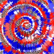 4th Of July Leopard Tie Dye Pattern Vinyl 12" x 12"