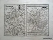 1592 - Blaisois and Limosin France Regions - Blesiensis Territorii Lemouicum - Antique Map