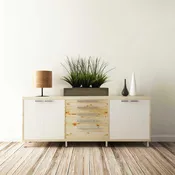14" Faux Grass in Rectangular Wood-Like Planter by Vintage Home