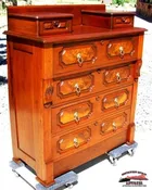 1880's Walnut Eastlake Style Dresser with Hankie Drawers