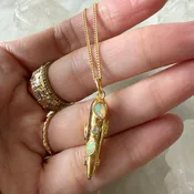 Australian Opal Pendulum Necklace