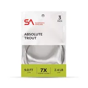 ABSOLUTE TROUT  – 7.5′  –  3 PACK – 4X – CLEAR