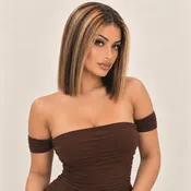 Honey Blonde Highlight Curly Bob Lace Front Wig