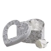 Heart-shaped box of soap leaves roses
