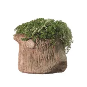 Faux Bois Round Planter