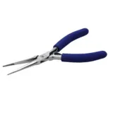 Aven 10314 Pliers, Long Nose, Needle, 5.5" L, Serrated, Stainless Steel, Cushioned Handle, ESD Safe