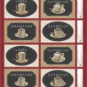 Coffee & Co-24" Placemat Panel Multi W135-001-300