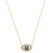Azura Gold Blue-Eye & Outer Diamond Necklace