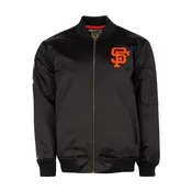 Mitchell & Ness San Francisco Giants Lightweight Satin Bomber Vintage Logo-Black