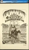 AOR 2.215 - The Human Be-In - Grateful Dead - Timothy Leary - Rick Griffin Signed - 1967 Poster - Golden Gate Park  - CGC Graded 9.8