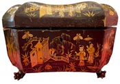 Antique Chinese Lacquer Tea Caddy