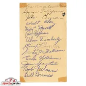 1949 Los Angeles Dons Football Team Autographed Signed GPC