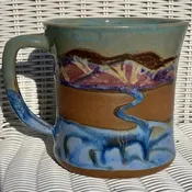 Medium Autumn Mountain and Stream Mug