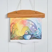 12" Hanging Picture Frame with Magnets - TOP ONLY - Cherry Wood