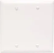 2 Blank Wall Plate 2 Gang White