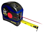 2-IN-1 65 FOOT LASER TAPE MEASURE WITH DIGITAL DISPLAY, Blue