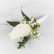 White Rose Boutonnière by BloomNation™