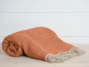 allen orange throw