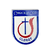 COG Blue &amp; White Vinyl Shield Sticker (Clergy)