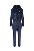 Alps Soft Velvet Fitted Jumpsuit | Navy