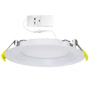 Slim 8" LED Downlight - 820-1230Lm - Baffle Trim - Wattage and CCT Selectable - 120-277v Dimmable