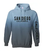 AH 5021 SD,CA D-1, CA Sleeve Dip Gray & Blue Adult Hoodie