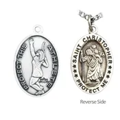 18" Tennis St. Christopher Necklace
