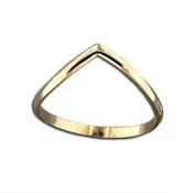 14 Gauge Half Round V Ring : Gold Filled
