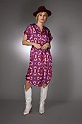 Amethyst Abstract Shirtdress