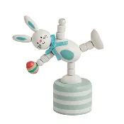 Blue Bunny Wooden Toy