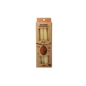 100% Beeswax Taper Candles – 8” Dipped Tapers (4-Pack)