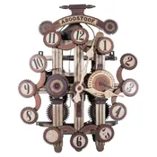 19th Century American Folk Art Wall Clock, circa 1875, Maine