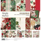 Simple Stories Vintage Old-Fashioned Christmas 12 x 12 Collection Kit by Simple Stories