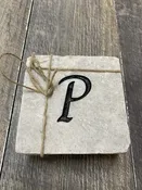Custom Stone Coasters "P"