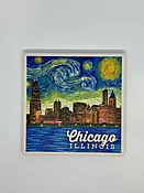 Ceramic Chicago Coaster