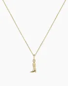 14K Gold Cowboy Boot Charm Necklace