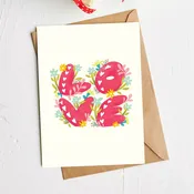 Love Floral Greeting Card
