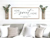 Framed Sign Large – “Home Sweet Home” Made For You