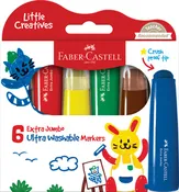 6Ct Jumbo Ultra Washable Markers Age 3+