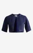 Bolero Jacket In Metallic Doubleface Knit