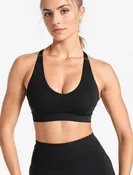 Black Seamless Sports Bra